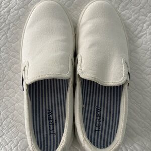 JCrew White Slip On Sneakers Size 7